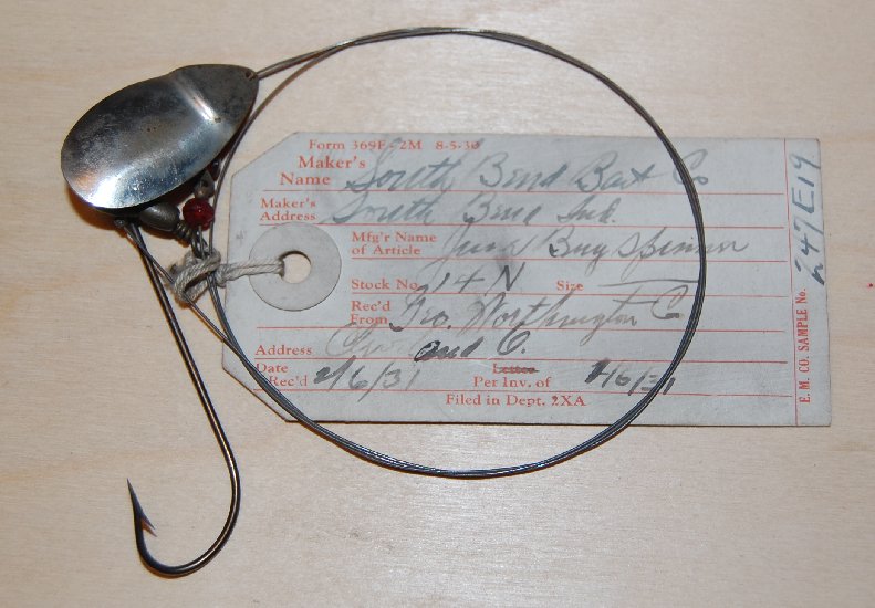 South Bend - June Bug Spinner on Pflueger Archive Card